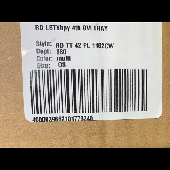 Rae Dunn “FOURTH OF JULY - FLAG” Serving Tray - Picture 2 of 2